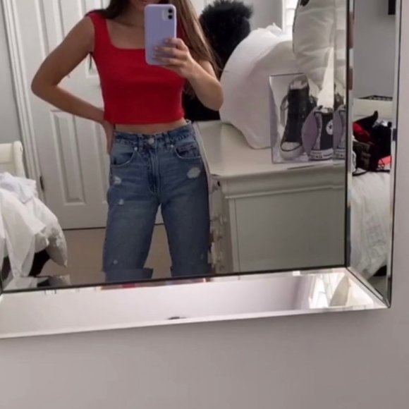 Ruby Red Shein Tank Top - Picture 4 of 4